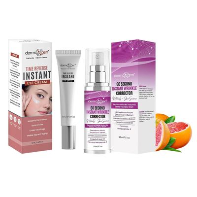 DERMAXGEN Instant Eye & Face Cream Duo  Under Eye & Anti-Wrinkle Creams with Peptide Complex for a Refreshed, Smooth-Looking Appearance  Fast-Absorbing Skincare Set for All Skin Types (2 Pieces)