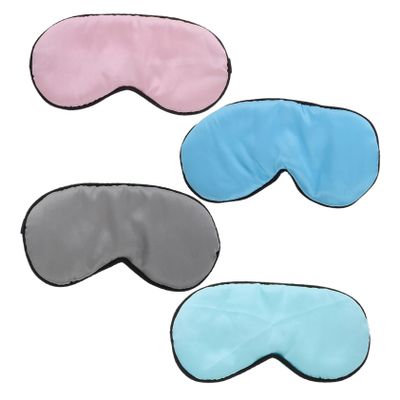 4pcs Reversible Sleep Mask for Double Sided Satin Imitation Silk Blindfolds for Travel Parties and Sleeping Lightweight and Comfortable Eye Covers