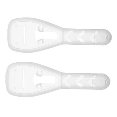 2pcs Transparent Razor Travel Case for Women Portable Manual Shaver Holder Sturdy Plastic Organizer with Special Slot Design for Hair Removal Tools
