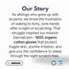 Organic Cotton Eczema Gloves/Mittens for Adults  Anti-Scratch Nighttime Sleeping Gloves with Secure Adjustable Strap  Reusable & Washable  Navy, 1 Pair (S/M/L) (Large) view 3