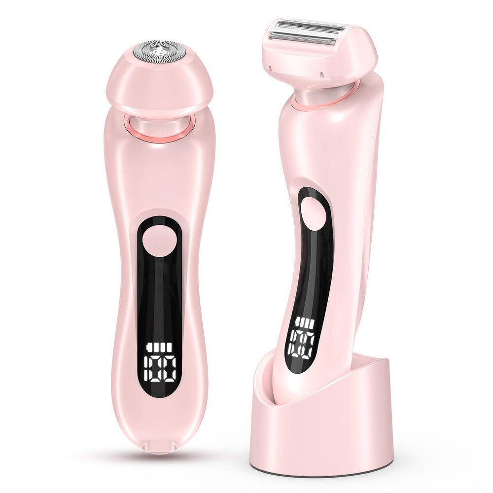 MichPong Woman Electric Razor Ladies Electric Shaver Rechargeable for Wet Dry Use Face Body Bikini