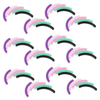 48Pcs Silicone Eyelash Curler Pads High Elasticity Replacement Refills for Lash Curlers Soft Gentle Material for Comfortable Makeup Application Includes Storage