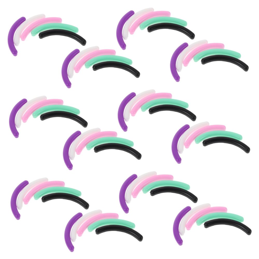 48Pcs Silicone Eyelash Curler Pads High Elasticity Replacement Refills for Lash Curlers Soft Gentle Material for Comfortable Makeup Application Includes Storage