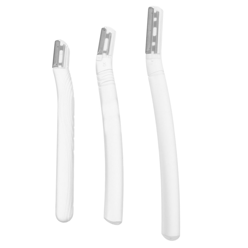 3pcs Beginner Friendly Micro Blades for Precise Facial Hair Grooming Portable Eyebrow Shaver with Non Slip Grip for Quick Touch Ups and Versatile Skincare