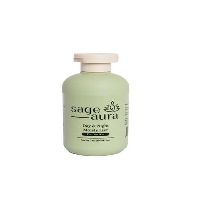 Sage Aura Day & Night Moisturizer | 7 Oz Pack | Premium Ingredients | Fast Absorbing | Nourishes & Hydrates Dry & Dull Skin