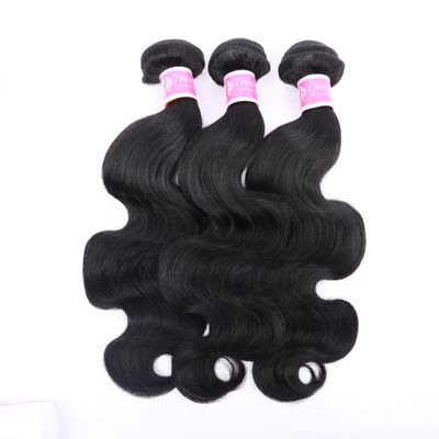 10A Brazilian Body Wave Bundles Human Hair Virgin Body Wave Weft Extensions Human Hair Natural Black for African-American Women Use (Natural Black Body Wave, 12 Inch)