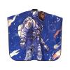 Aprons Professional Hair Cutting Cape with Adjustable Snap Closure, Black astronaut on blue Barber Cape for Men Women Waterproof Hairdressing Salon Cape, Coloring Makeup Styling Home Use view 2