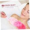 3Pcs Shower Mesh Scrubbers with Handle Soft Bath Flowers for Back Scrubbing Long Design Premium Pe Material Quick Drying Bath Accessories for Healthy Skin view 3
