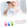 3Pcs Shower Mesh Scrubbers with Handle Soft Bath Flowers for Back Scrubbing Long Design Premium Pe Material Quick Drying Bath Accessories for Healthy Skin view 4