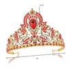1Pc Baroque Style Rhinestone Inlaid Crown Hair Hoop for Women Elegant Bridal Headpiece for Weddings Parties and Special Occasions Golden view 4