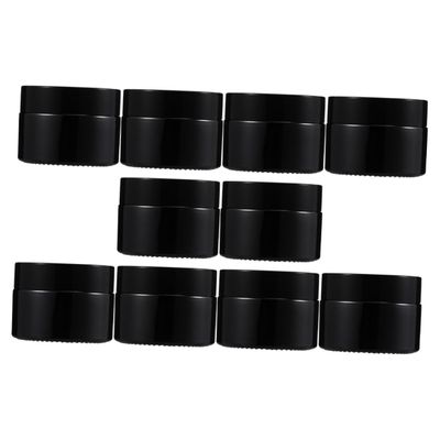 10pcs Portable Cream Jars with Flat Lids Refillable Cosmetic Containers for Travel and Outdoor Use for Facial Creams and Personal Care Products