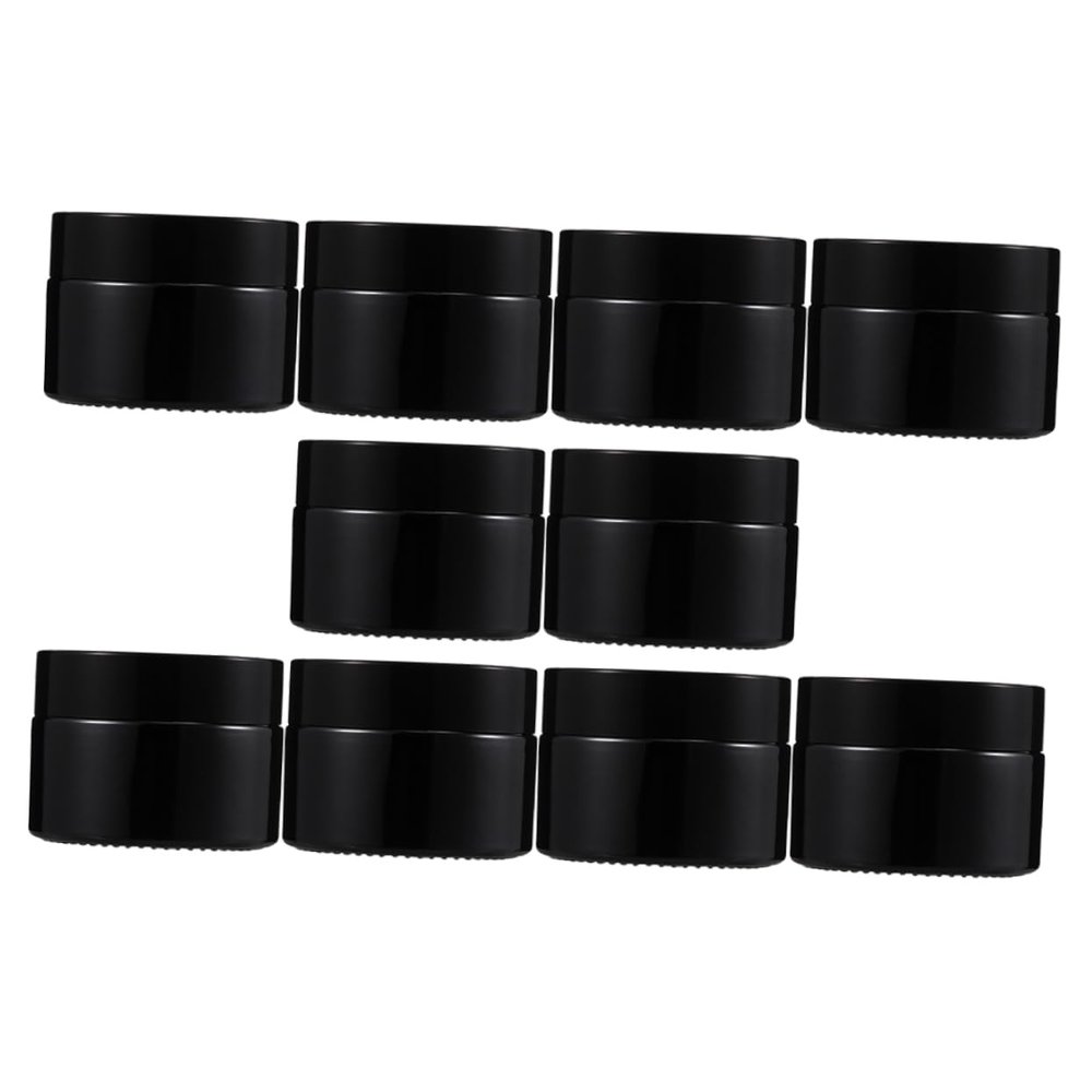 10pcs Portable Cream Jars with Flat Lids Refillable Cosmetic Containers for Travel and Outdoor Use for Facial Creams and Personal Care Products
