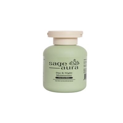 Sage Aura Day & Night Moisturizer | 3.5 Oz Pack | Premium Ingredients | Fast Absorbing | Nourishes & Hydrates Dry & Dull Skin