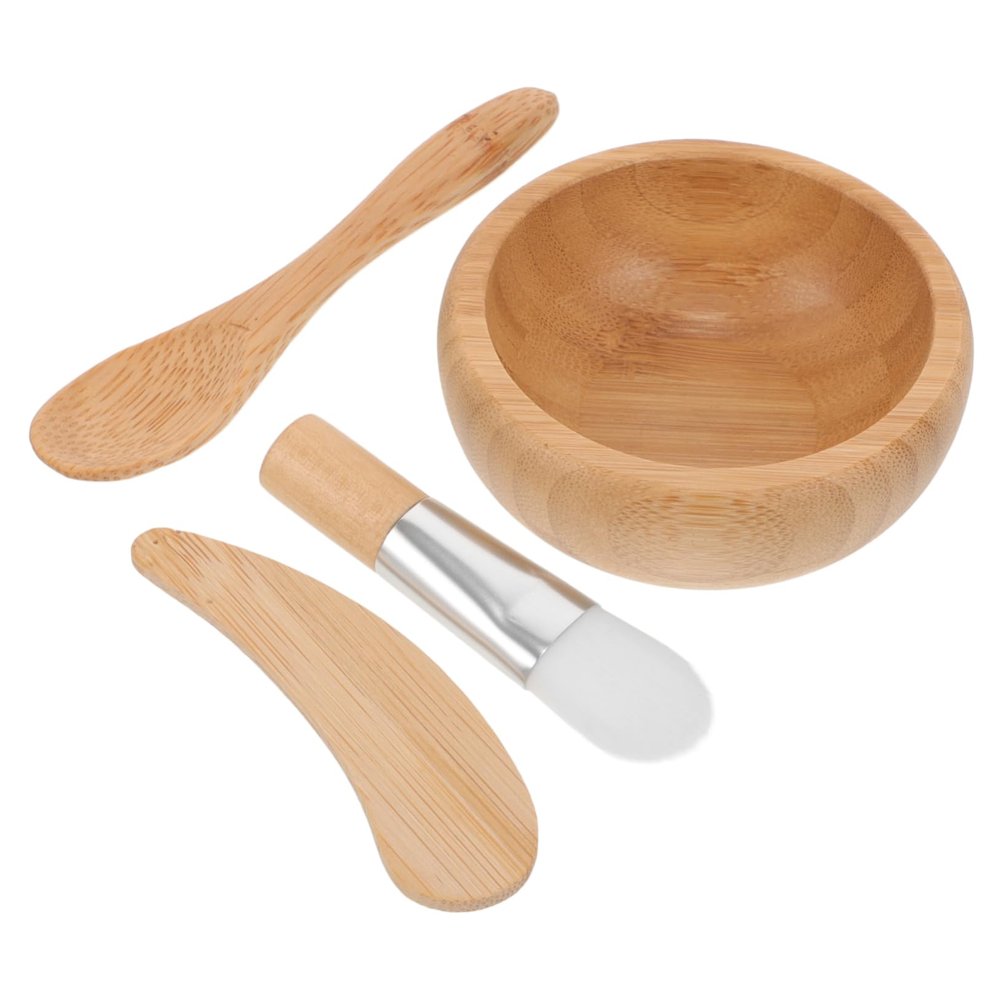 1Set Facial Mask Mixing Bowl Set DIY Cosmetic Tools for Women Includes Bowl Stirring Stick Brush Spoon for Skincare Treatment and Mask Preparation