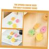 8pcs Cute Bath Sponge Set Natural Wood Pulp Scrubber for Newborns Soft Mild Cleaning Sponges Adorable Animal Designs Duck Bear Rabbit view 2