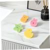 8pcs Cute Bath Sponge Set Natural Wood Pulp Scrubber for Newborns Soft Mild Cleaning Sponges Adorable Animal Designs Duck Bear Rabbit view 3