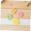 8pcs Cute Bath Sponge Set Natural Wood Pulp Scrubber for Newborns Soft Mild Cleaning Sponges Adorable Animal Designs Duck Bear Rabbit view 4