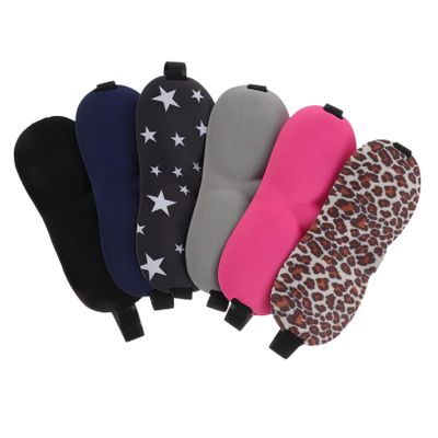 BATHVEVE 3D Contoured Travel Eye Mask Set 6pcs Breathable Blackout Sleeping Masks for Comfort and Light Blocking for Naps and Travel