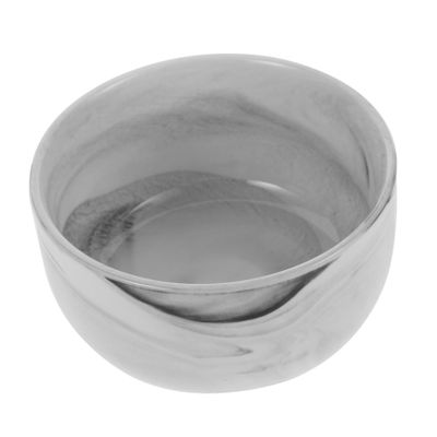 Beaupretty Marble Pattern Porcelain Shaving Bowl Compact Shave Soap Container for Easy Making Travel Home Grooming Accessory Men Decorative Bathroom