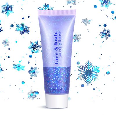Body Face Glitter for Women Girls - Temporary Face Tattoos, Waterproof No Skin Irritation, for Singer Concerts Mermaid Festival Sequins Teen Makeup (Blue Body Glitter)