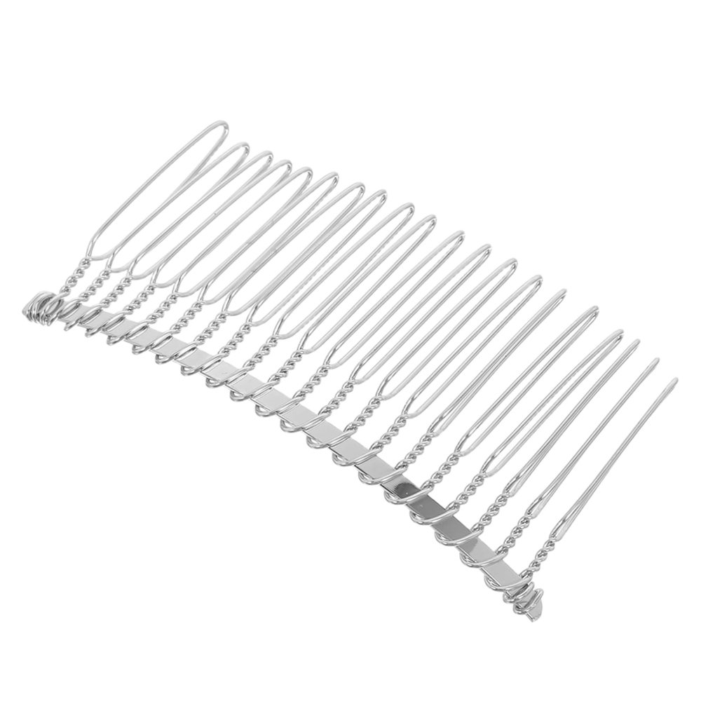 Teeth Silver Metal Hair Comb for Bridal Veil DIY Hair Accessories Elegant Wedding Hair Clip Durable Metal Wire for Craft Projects and Headdresses