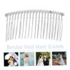 Teeth Silver Metal Hair Comb for Bridal Veil DIY Hair Accessories Elegant Wedding Hair Clip Durable Metal Wire for Craft Projects and Headdresses view 3