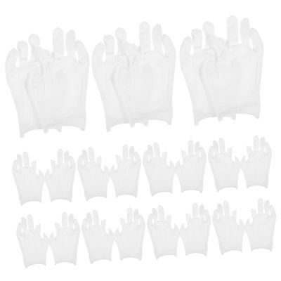 Amosfun 12Pairs White Cotton Gloves for Women Moisturizing Overnight Gloves for Dry Hands Versatile Working Gloves for Crafting Comfortable Cotton Material