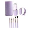 1Set Portable Professional Cosmetic Makeup Brush Kit with Mirror Durable Artificial Fiber Brushes for Travel Makeup Convenient Rotating Organizer Design for Go view 1
