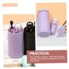 1Set Portable Professional Cosmetic Makeup Brush Kit with Mirror Durable Artificial Fiber Brushes for Travel Makeup Convenient Rotating Organizer Design for Go view 3