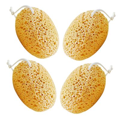 4pcs Honeycomb Exfoliating Bath Sponge Scrubber for Women Men Quick Drying Body Cleaning Sponge for Travel Fun Bathing Experience
