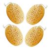4pcs Honeycomb Exfoliating Bath Sponge Scrubber for Women Men Quick Drying Body Cleaning Sponge for Travel Fun Bathing Experience view 1