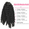 Mihugass Burmese Curly Clip in Hair Extensions #1B Natural Black Color Curly Clip ins For Women Brazilian Virgin Clip on Hair(20inch,#1B) view 2