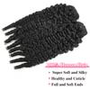 Mihugass Burmese Curly Clip in Hair Extensions #1B Natural Black Color Curly Clip ins For Women Brazilian Virgin Clip on Hair(20inch,#1B) view 3