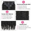 Mihugass Burmese Curly Clip in Hair Extensions #1B Natural Black Color Curly Clip ins For Women Brazilian Virgin Clip on Hair(20inch,#1B) view 4