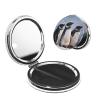 KKLWEGU Young Penguins with Snow Compact Pocket Mirror,1x/2x Cosmetic Mirror Portable Folding Handheld Mirrors Portable Travel Makeup Mirror for Women Girls view 1