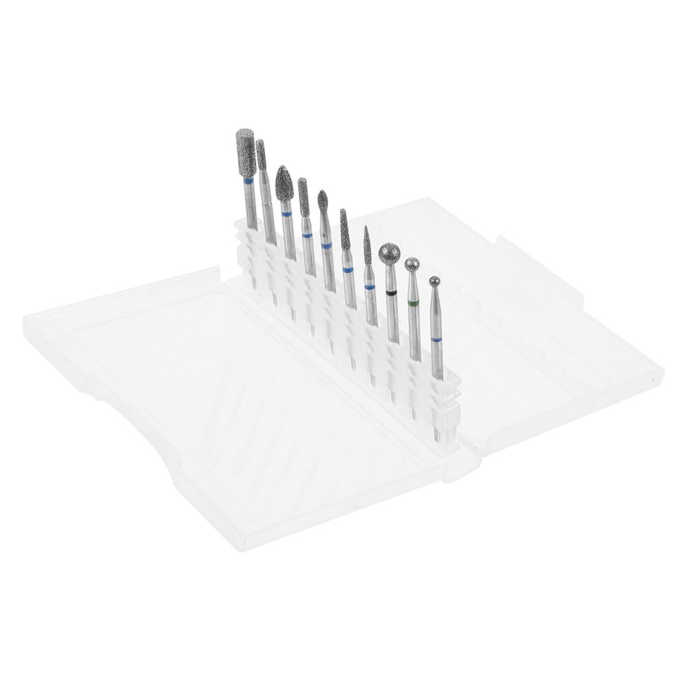 10Pcs Manicure Nail Drill Bit Professional Cuticle Drill Bits for Gel and Polish Removal Compatible with Electric Nail Drills for Home Salon Use