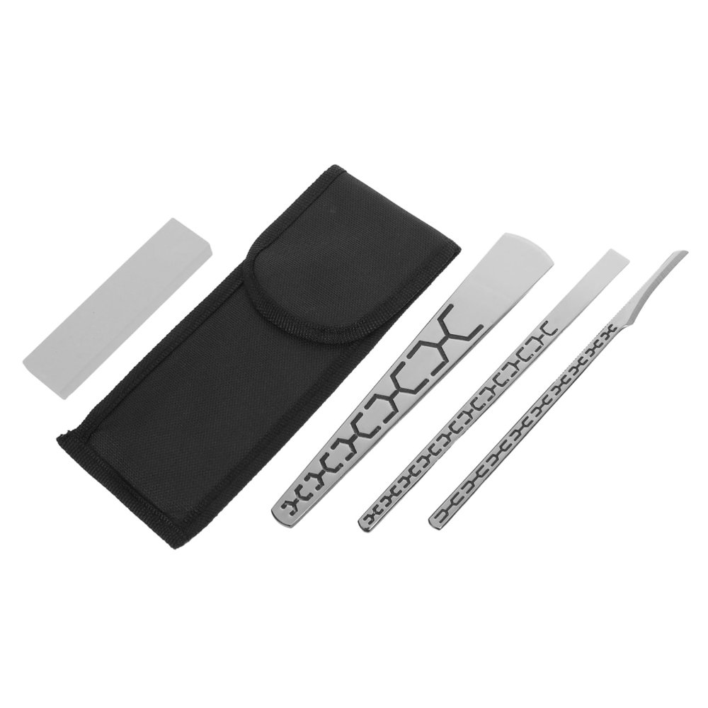 1 Set Pedicure Knife Set: Stainless Steel Nail Grooming Tool Dead Skin Remover With Whetstone Storage Bag For Feet Toe Nail Beauty Salon