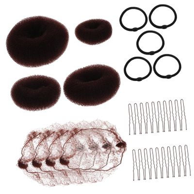 1 Set Invisible Hair Net for Women Hair Bun Covers with Clips Braid Maker Roller for Parties Weddings Everyday Styling Natural Look for Food Service Sleep