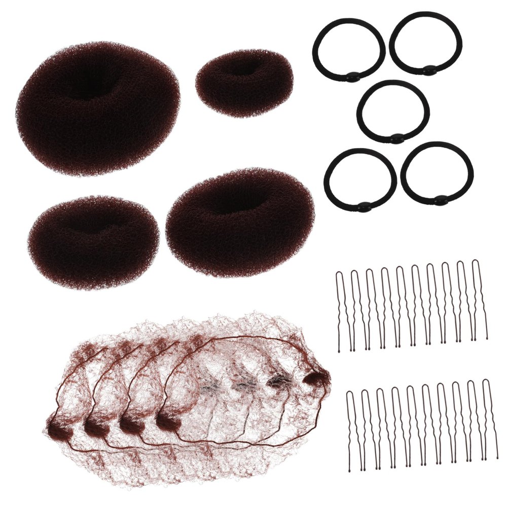 1 Set Invisible Hair Net for Women Hair Bun Covers with Clips Braid Maker Roller for Parties Weddings Everyday Styling Natural Look for Food Service Sleep