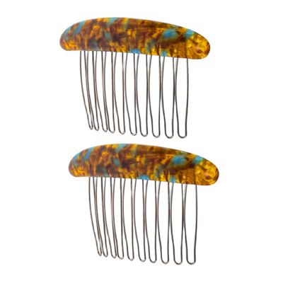 2pcs Decorative Hair Combs Elegant Marble Texture Side Combs for French Bun Holders for Weddings Parties and Daily Styling Comfortable and Versatile Accessories