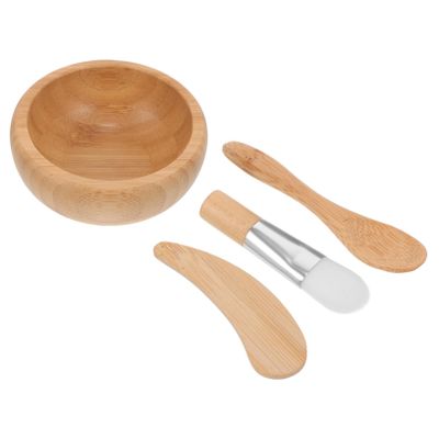 1Set DIY Facial Mask Bowl Set Skin Care Tool Kit with Mixing Bowl Spatula Brush Spoon Portable Mask Accessories for Women for Home Use