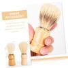 2pcs Boar Bristle Shaving Brush with Handle Durable and Comfortable Shave Accessory for Men for Home Travel Salon Use view 4