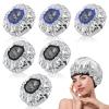 SHENLIU 6Pcs Heat Cap for Deep Conditioning, Aluminum Shower Cap, Processing Caps for Hair Hot Oil Treatment Hair Steamer, Reusable Hair Foils for Hair, Shower Caps for Sauna, Shower Spa view 1