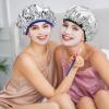 SHENLIU 6Pcs Heat Cap for Deep Conditioning, Aluminum Shower Cap, Processing Caps for Hair Hot Oil Treatment Hair Steamer, Reusable Hair Foils for Hair, Shower Caps for Sauna, Shower Spa view 3