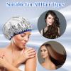 SHENLIU 6Pcs Heat Cap for Deep Conditioning, Aluminum Shower Cap, Processing Caps for Hair Hot Oil Treatment Hair Steamer, Reusable Hair Foils for Hair, Shower Caps for Sauna, Shower Spa view 4