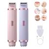 2 in 1 Wet & Dry Waterproof Electric Bikini Trimmer for Women, Painless Hair Removal (Pink+Purple) view 1