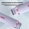 2 in 1 Wet & Dry Waterproof Electric Bikini Trimmer for Women, Painless Hair Removal (Pink+Purple) view 3
