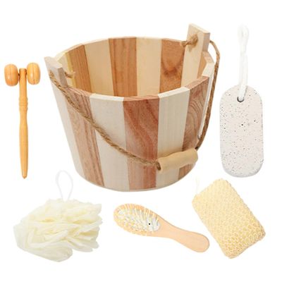 1Set Body Scrubber Kit Body Cleaning Tool Set with Exfoliating Scrubber Foot Grinding Tool and Face Massager for Spa Home and Daily Use
