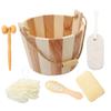 1Set Body Scrubber Kit Body Cleaning Tool Set with Exfoliating Scrubber Foot Grinding Tool and Face Massager for Spa Home and Daily Use view 1
