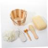 1Set Body Scrubber Kit Body Cleaning Tool Set with Exfoliating Scrubber Foot Grinding Tool and Face Massager for Spa Home and Daily Use view 2
